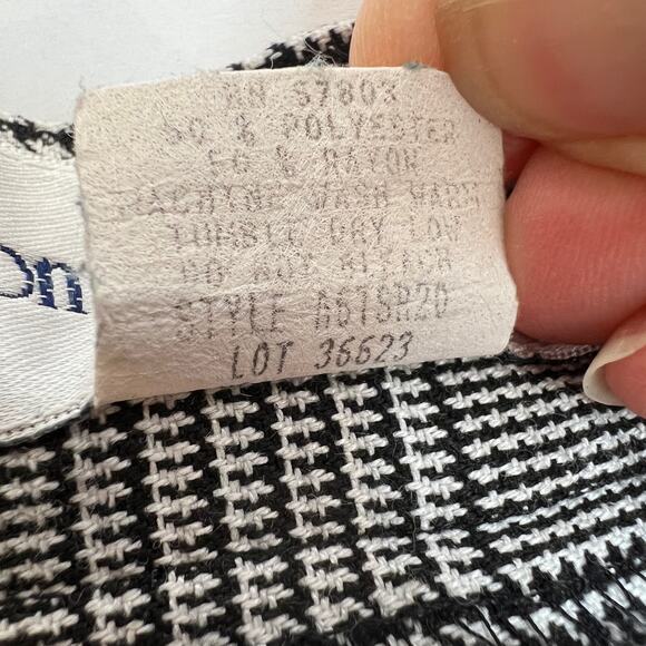 Vtg Norton McNaughton High Rise Trouser Pant  6 Gray Glen Plaid Cropped Pleated - Picture 7 of 13